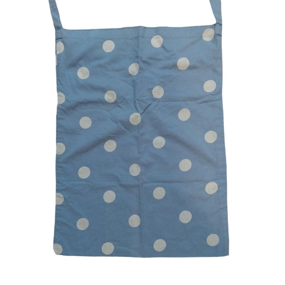 April Cornell Blue Polka Dot Tote Bag Cotton Boho Cottagecore Eco Friendly - Picture 3 of 5